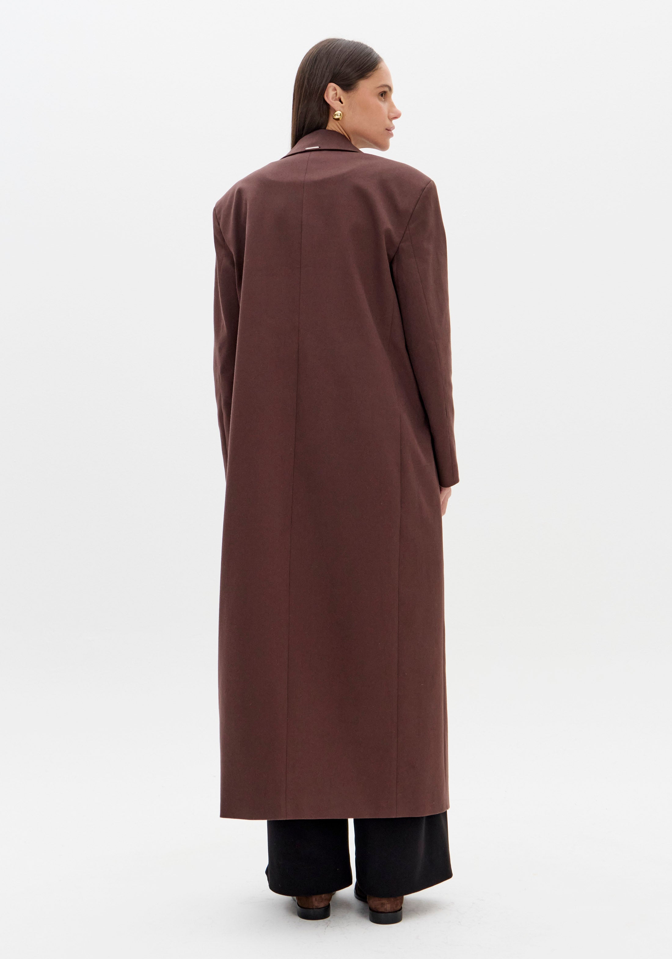 Sobretudo Trench Coat Transpassado Oversized