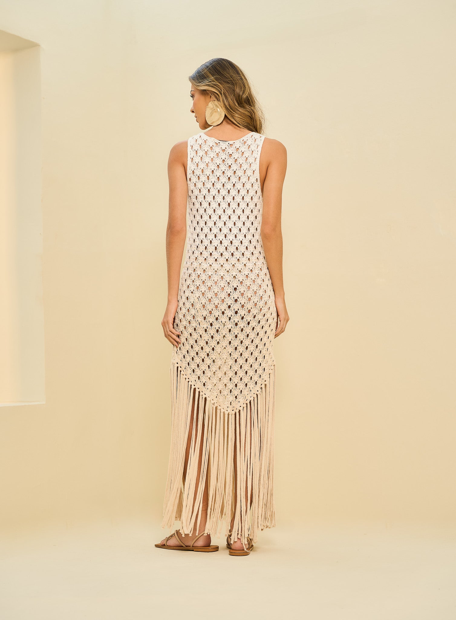 Vestido Tricô Off/Bege