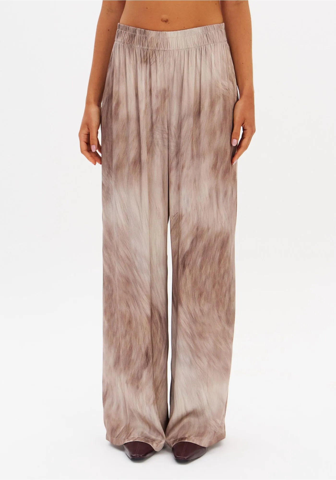 Calça Wide Leg Estampada