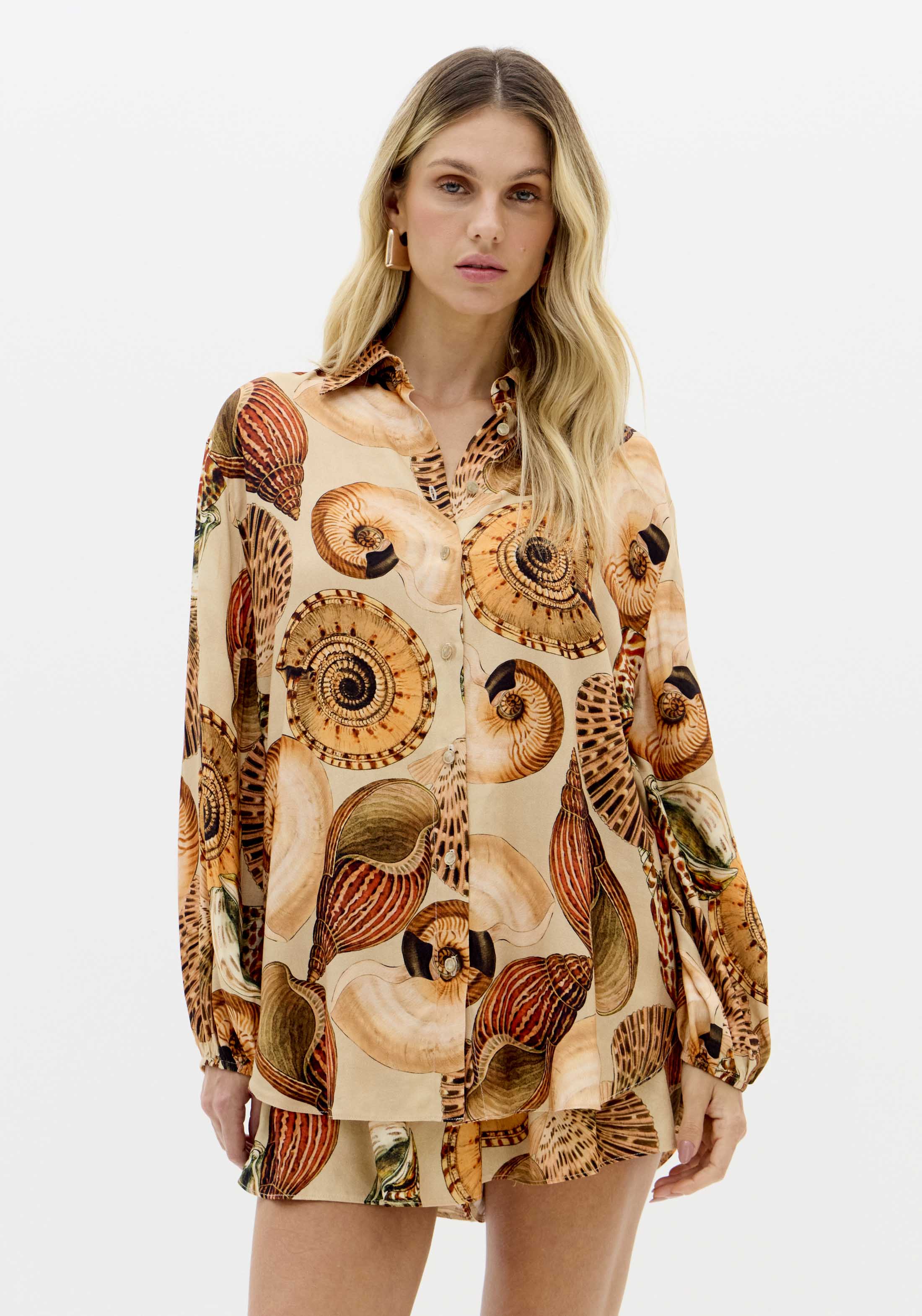 Camisa Alongada Estampada