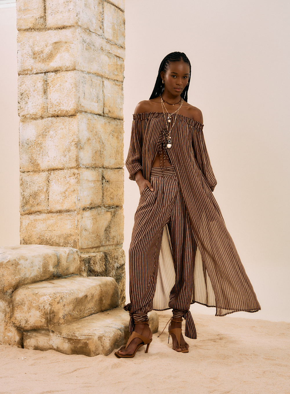 Blusa Listrada Tribal Streaks