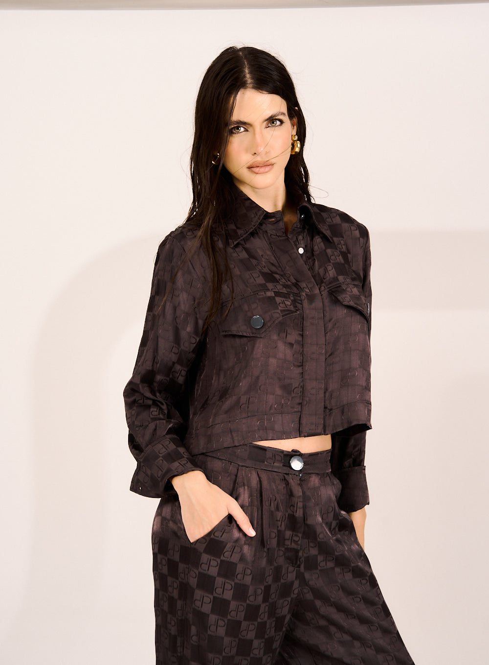 Camisa Jacquard Cinza Milenar