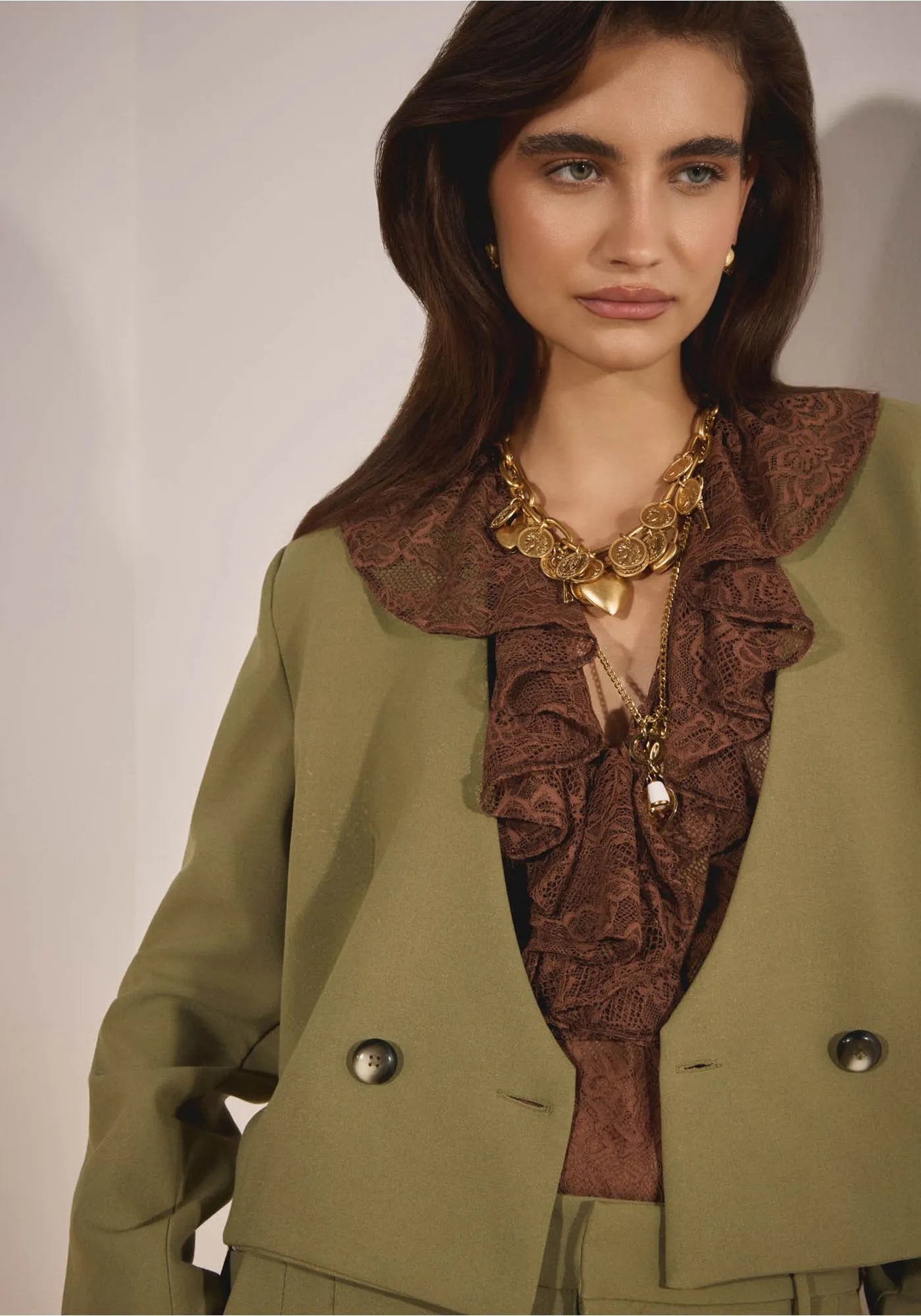 Blazer Curto Manga Longa