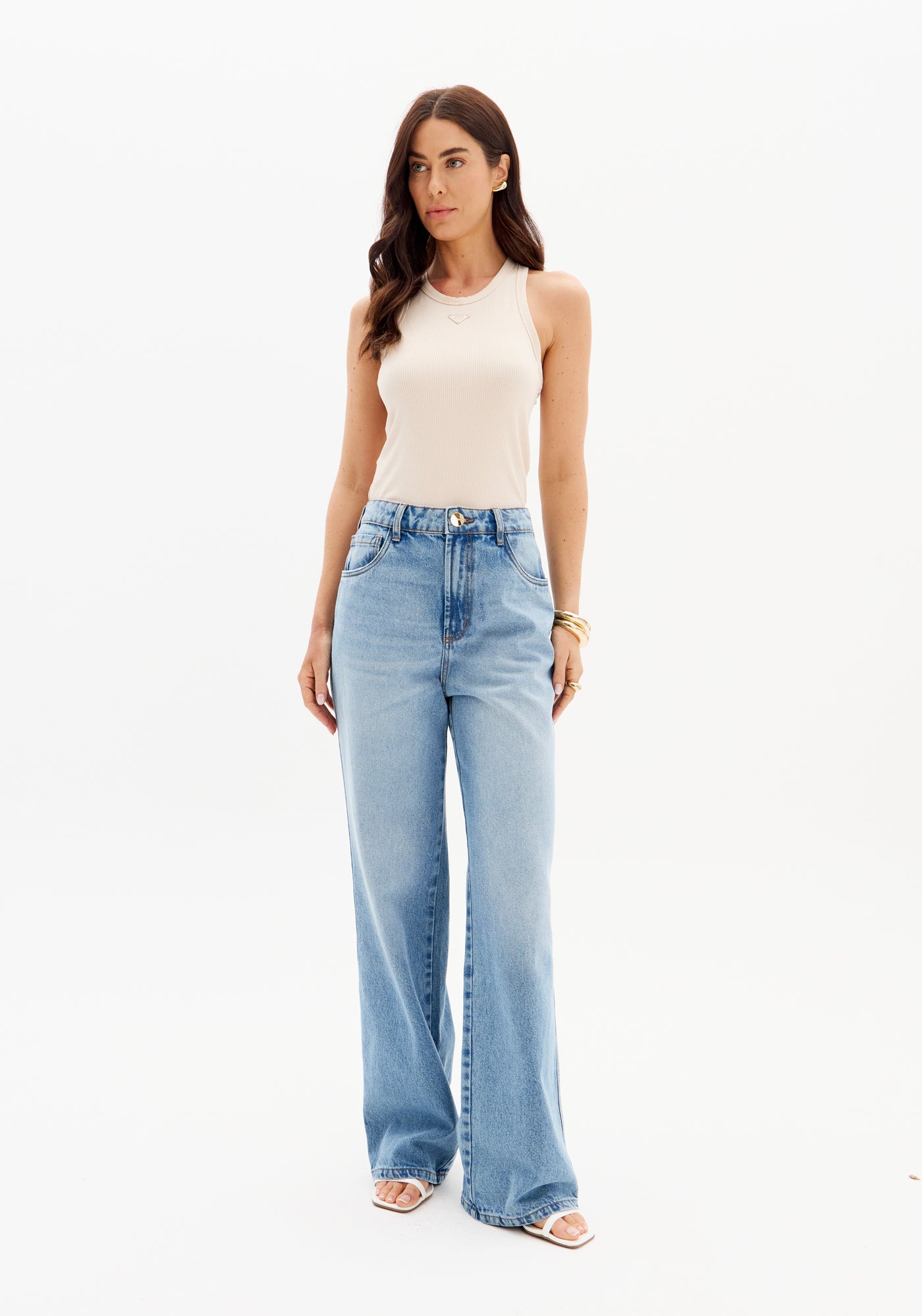 Calça Jeans Full Length