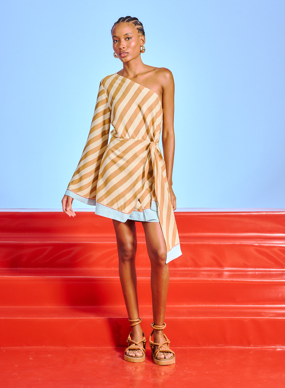 Vestido Estampado Wide Stripes