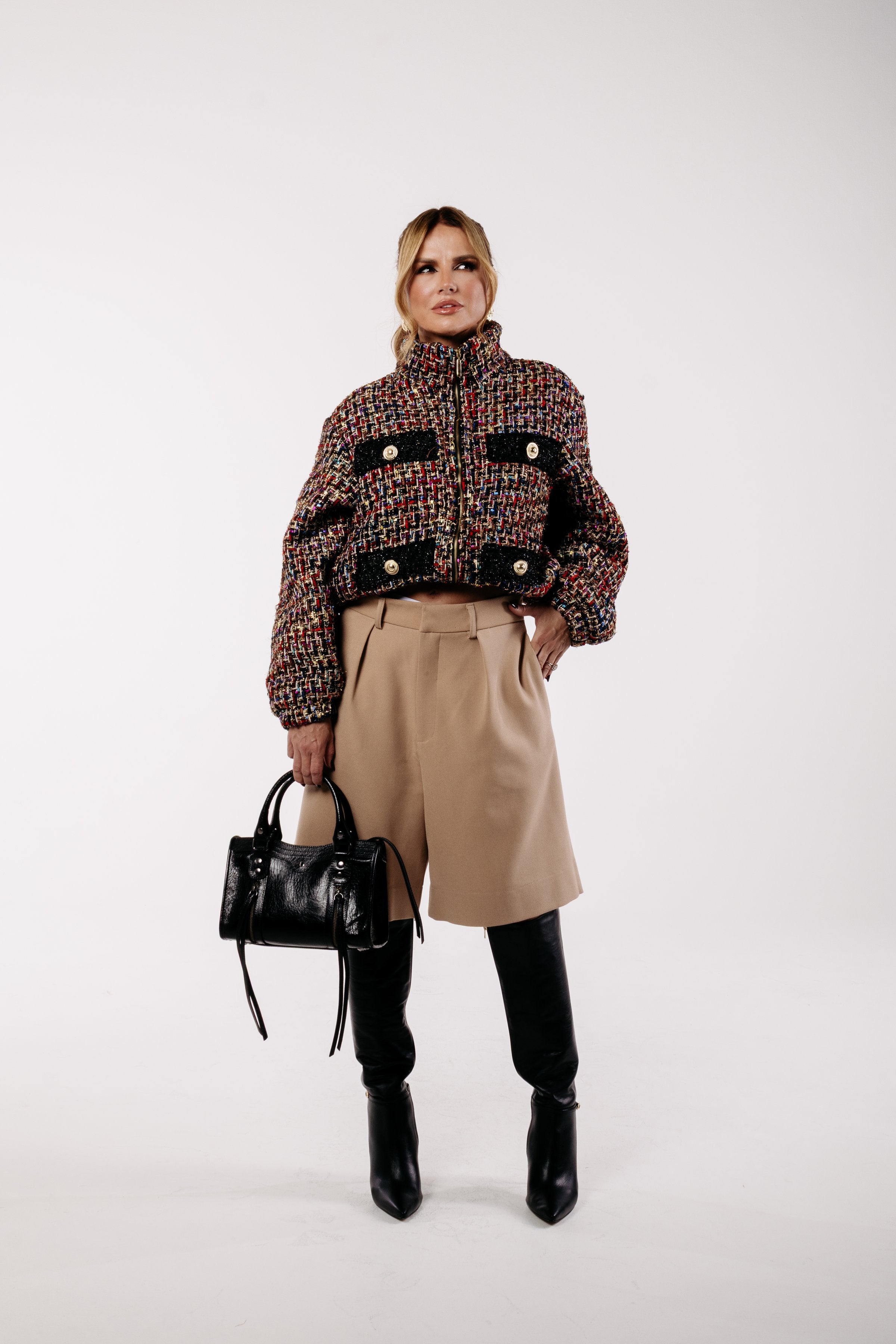 Jaqueta Bomber Tweed IKKY