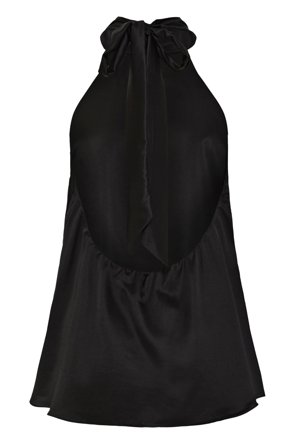 Blusa Hilda Cetim de Seda Preta