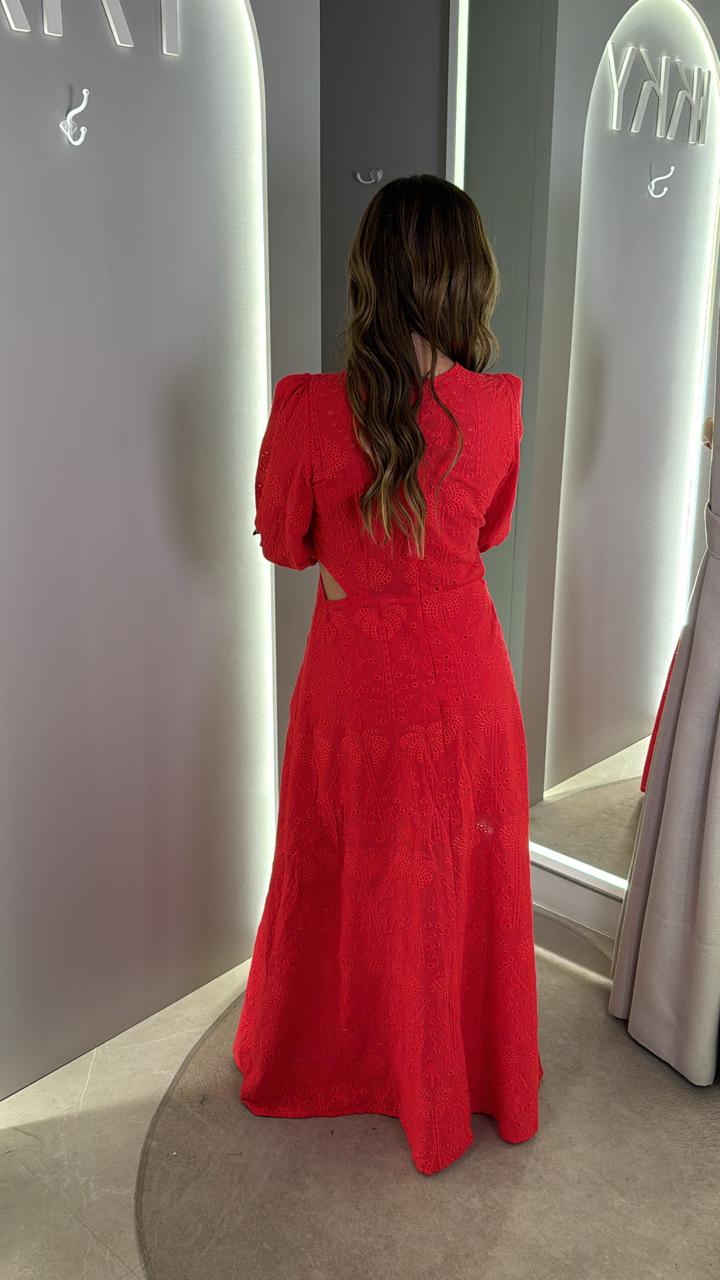 Vestido Laise Estrela - Vermelho