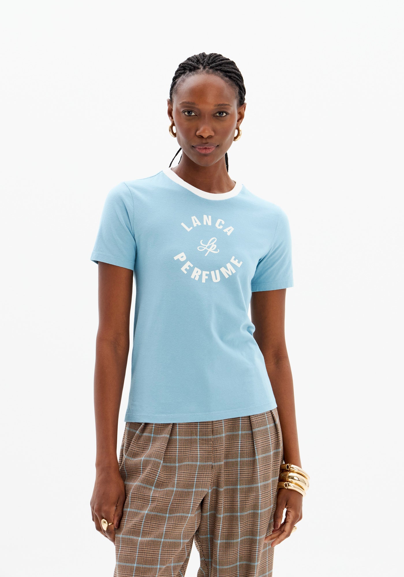 Blusa T-Shirt Manga Curta Blue