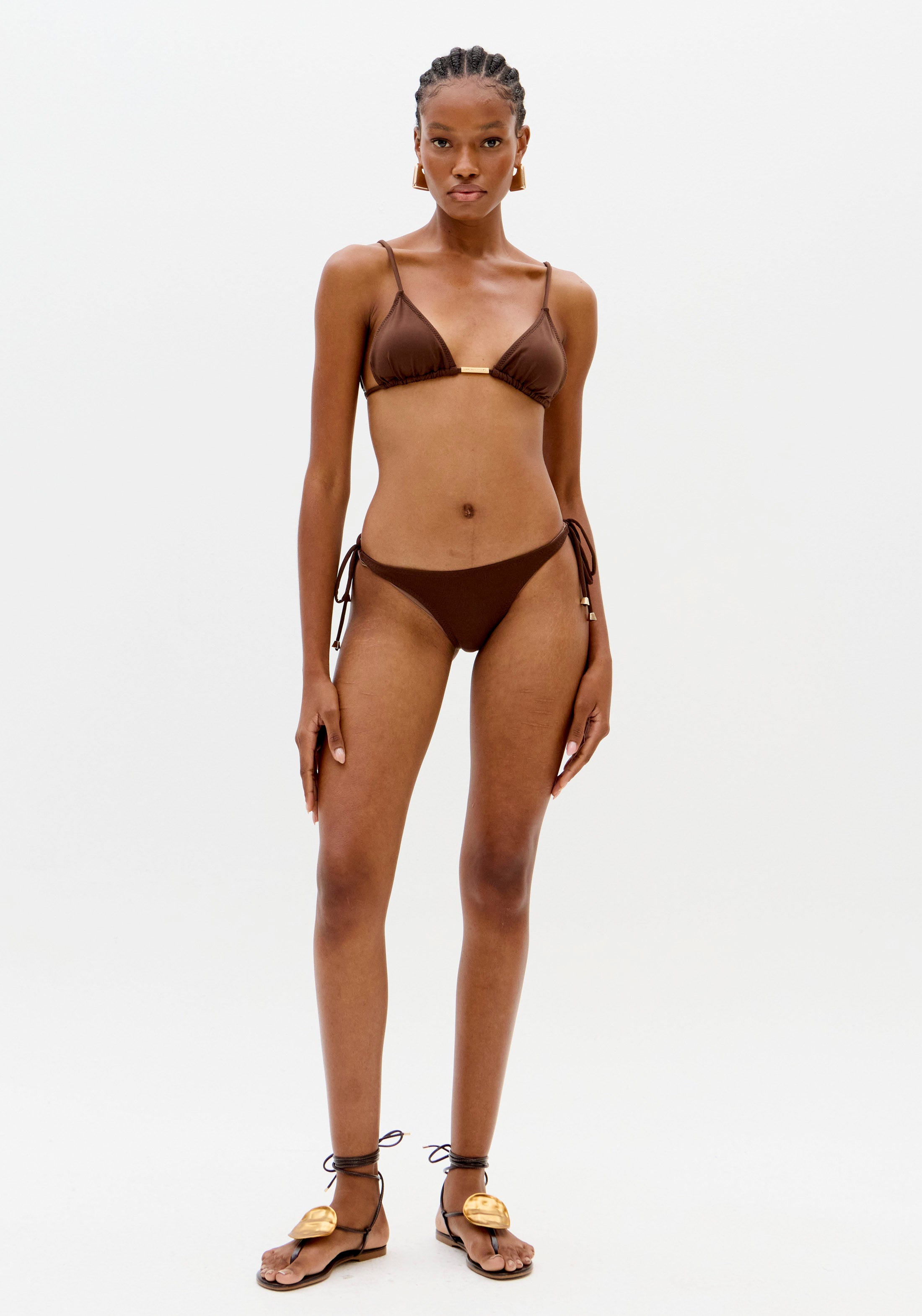 Biquíni Cortininha Marrom