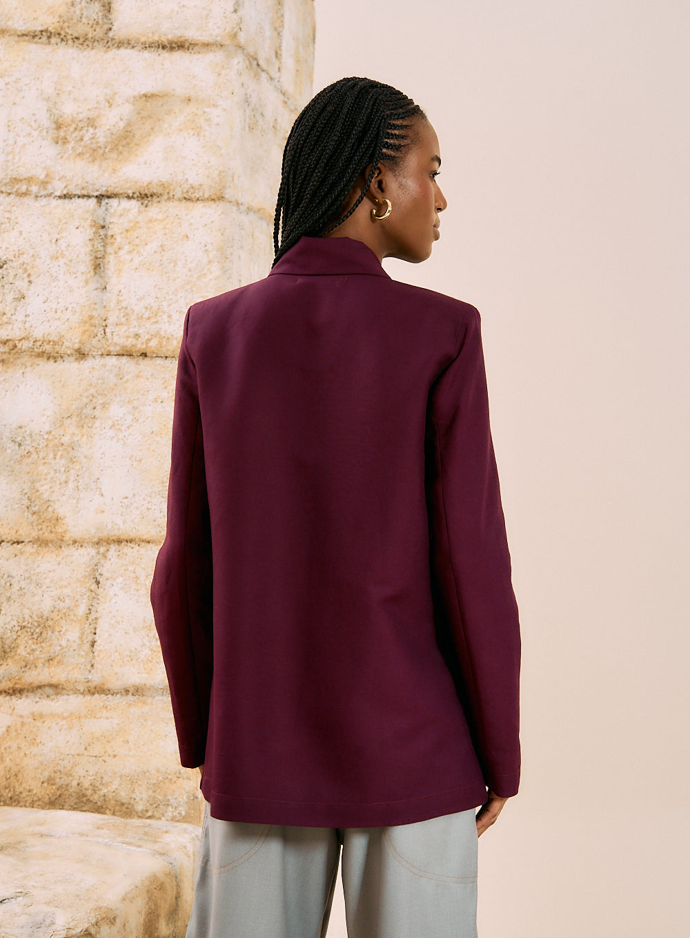 Blazer Linho Marrom Malfitano