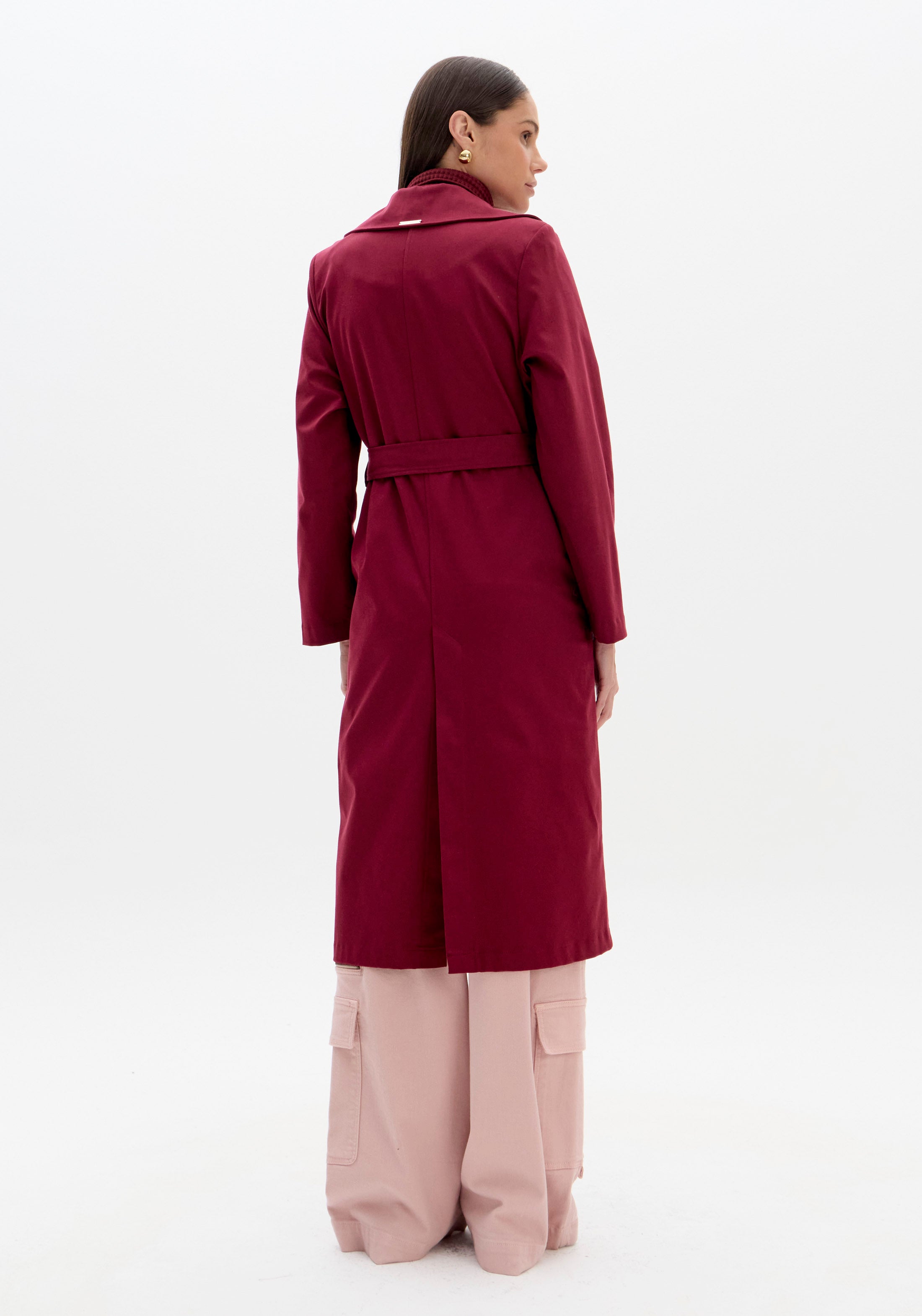 Sobretudo Trench Coat Com Faixa