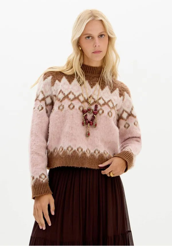 Blusa De Tricot Com Gola