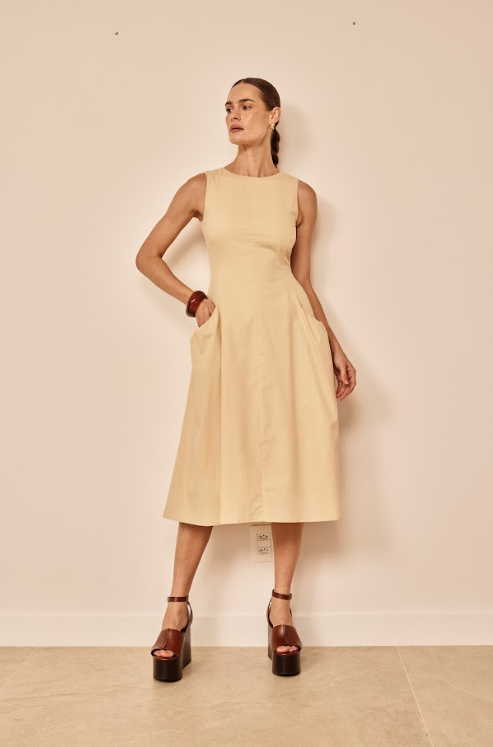 Vestido Elis Bege