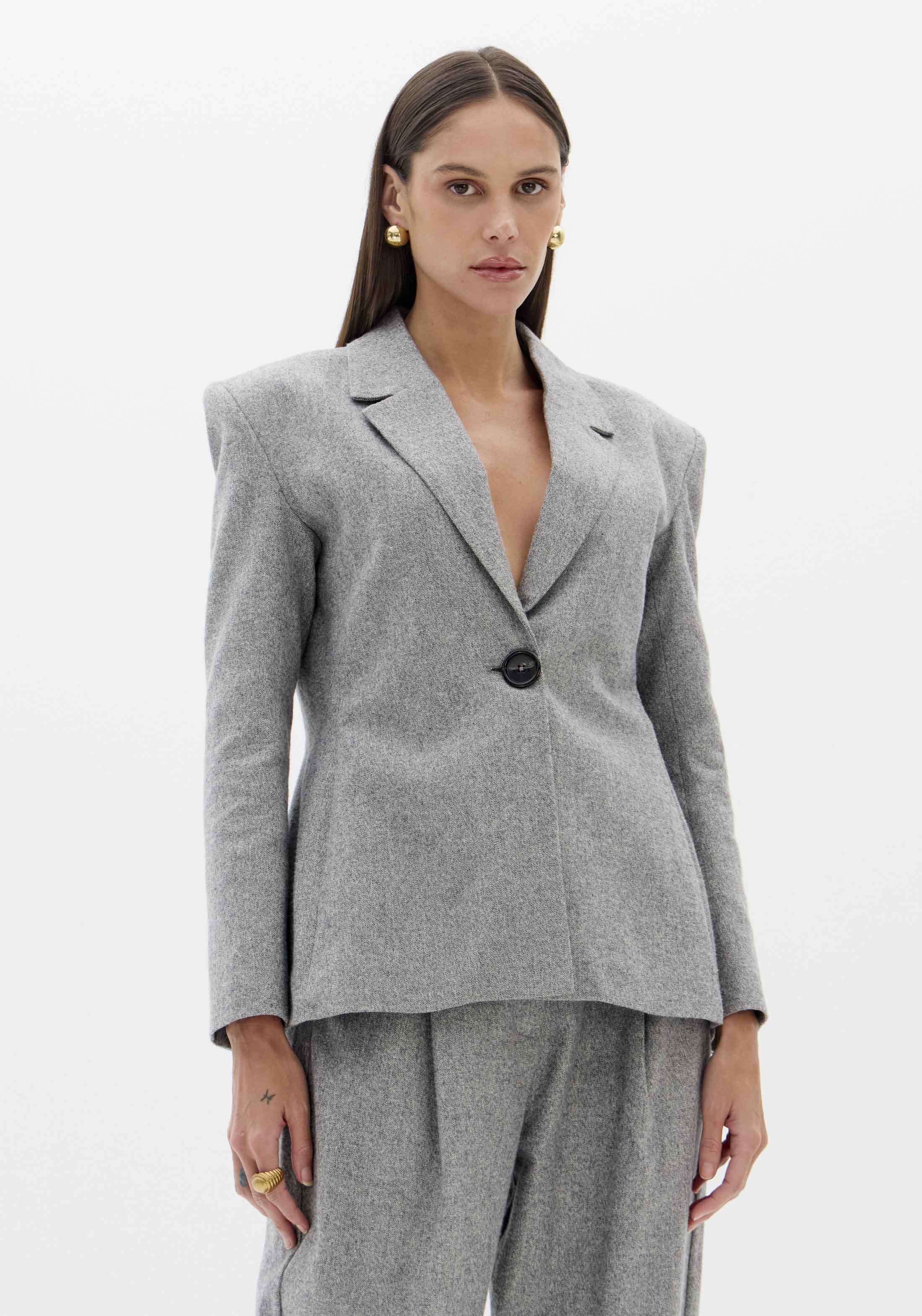 Blazer Slim Manga Longa