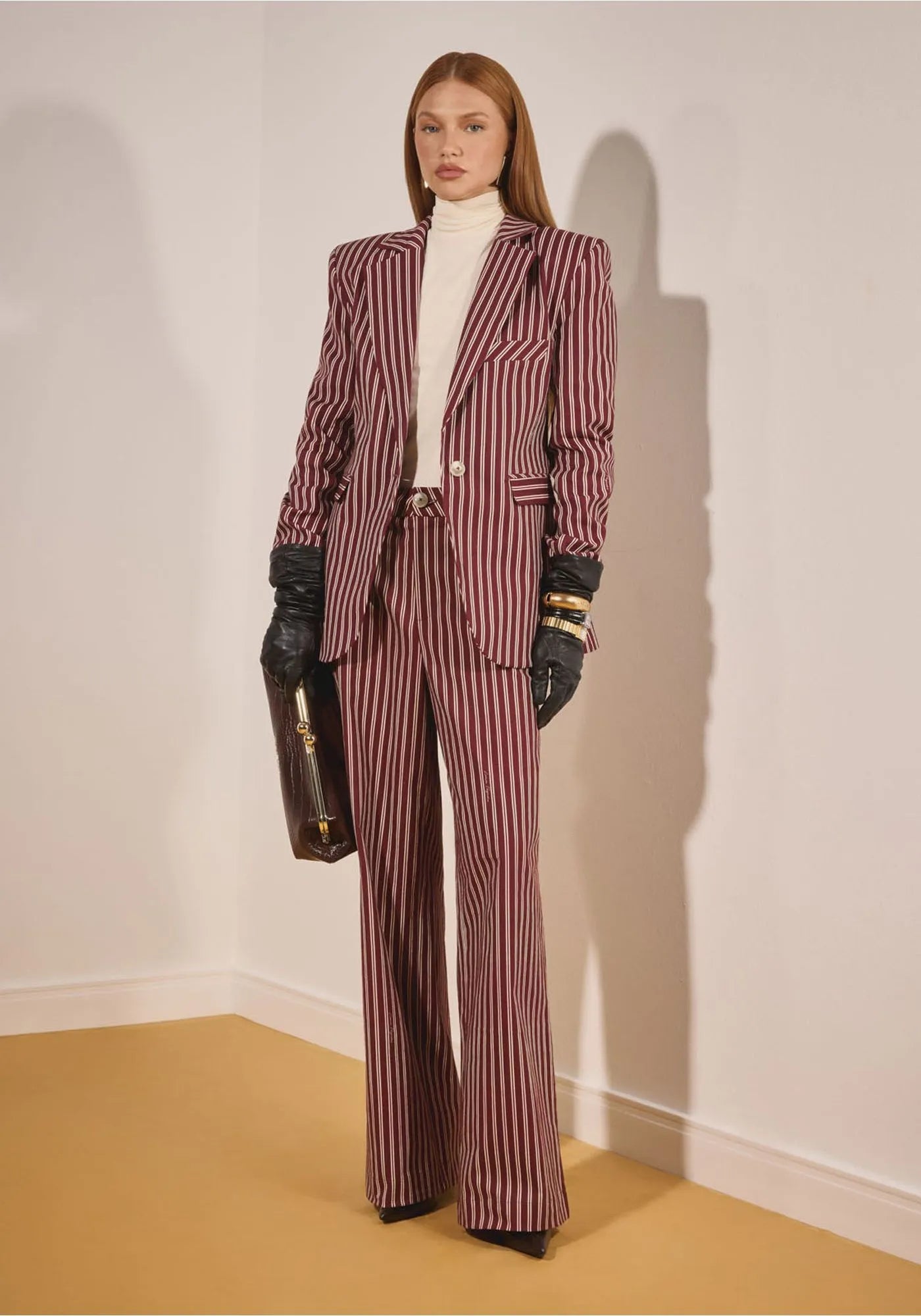 Blazer Slim Manga Longa Estampado