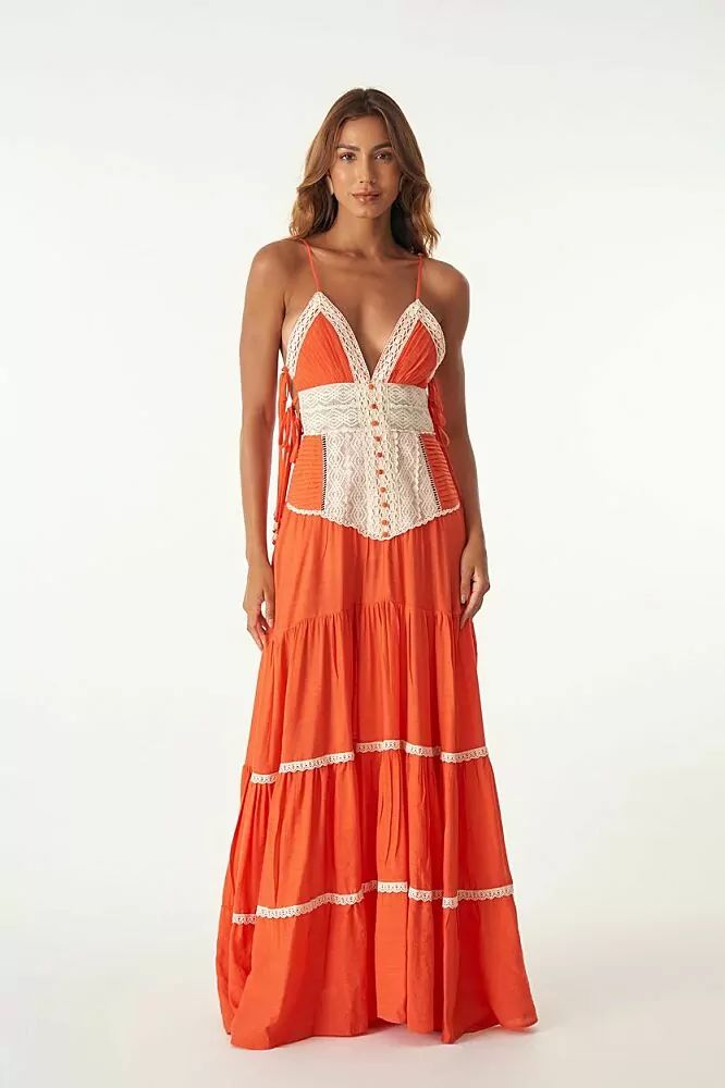 Vestido Fluido Polaris - Laranja