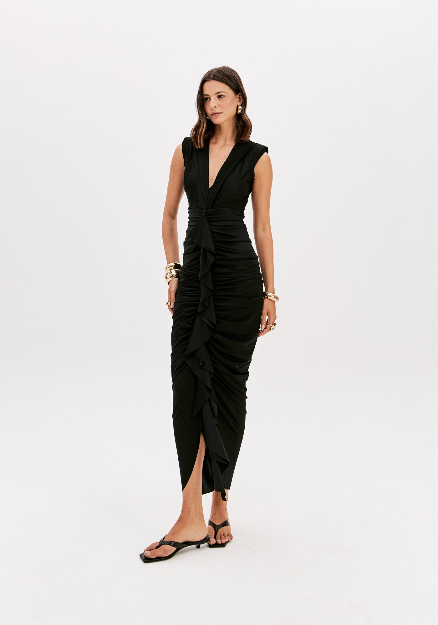 Vestido Super Midi Sem Manga