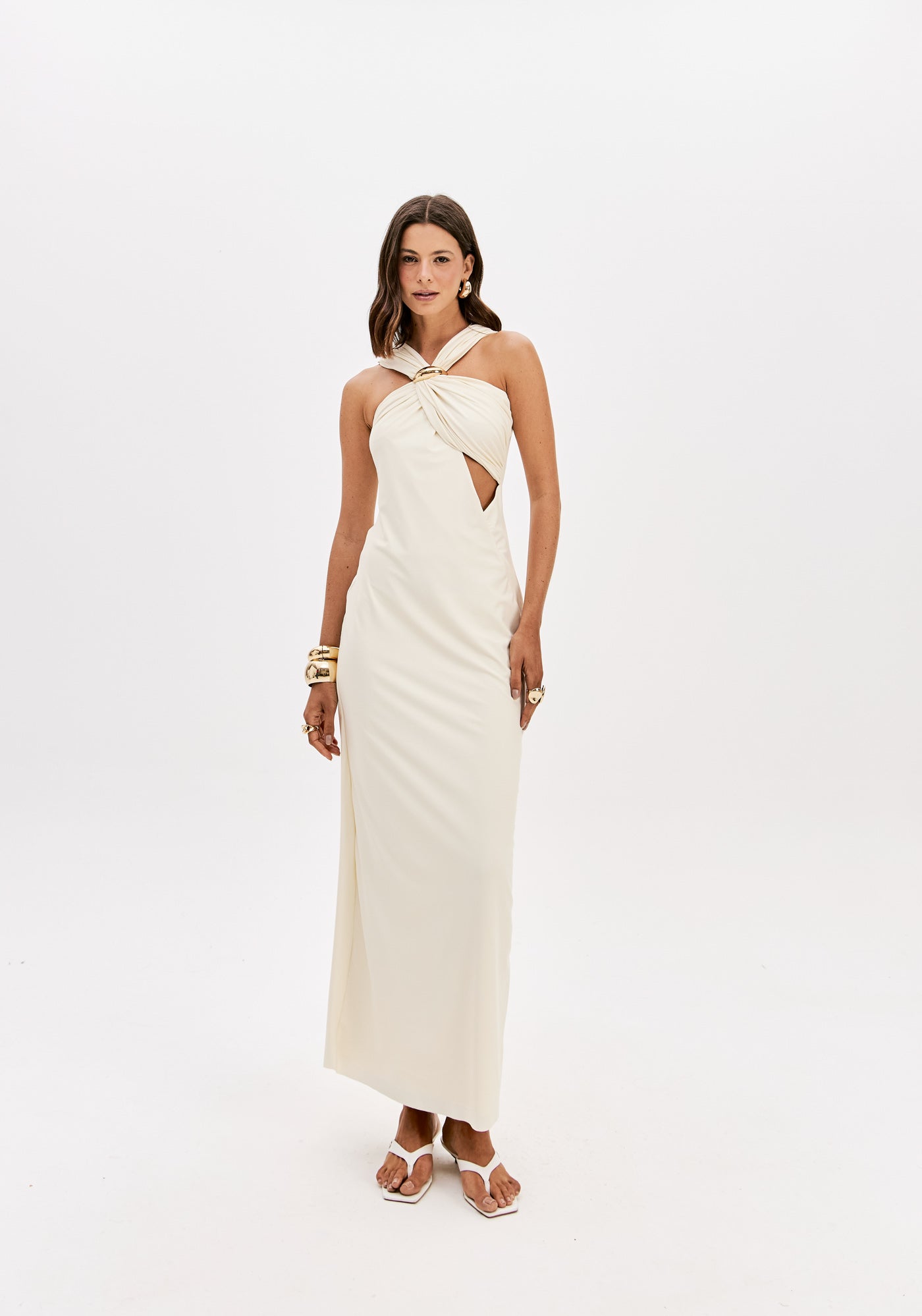 Vestido Super Midi Sem Mangas OFF
