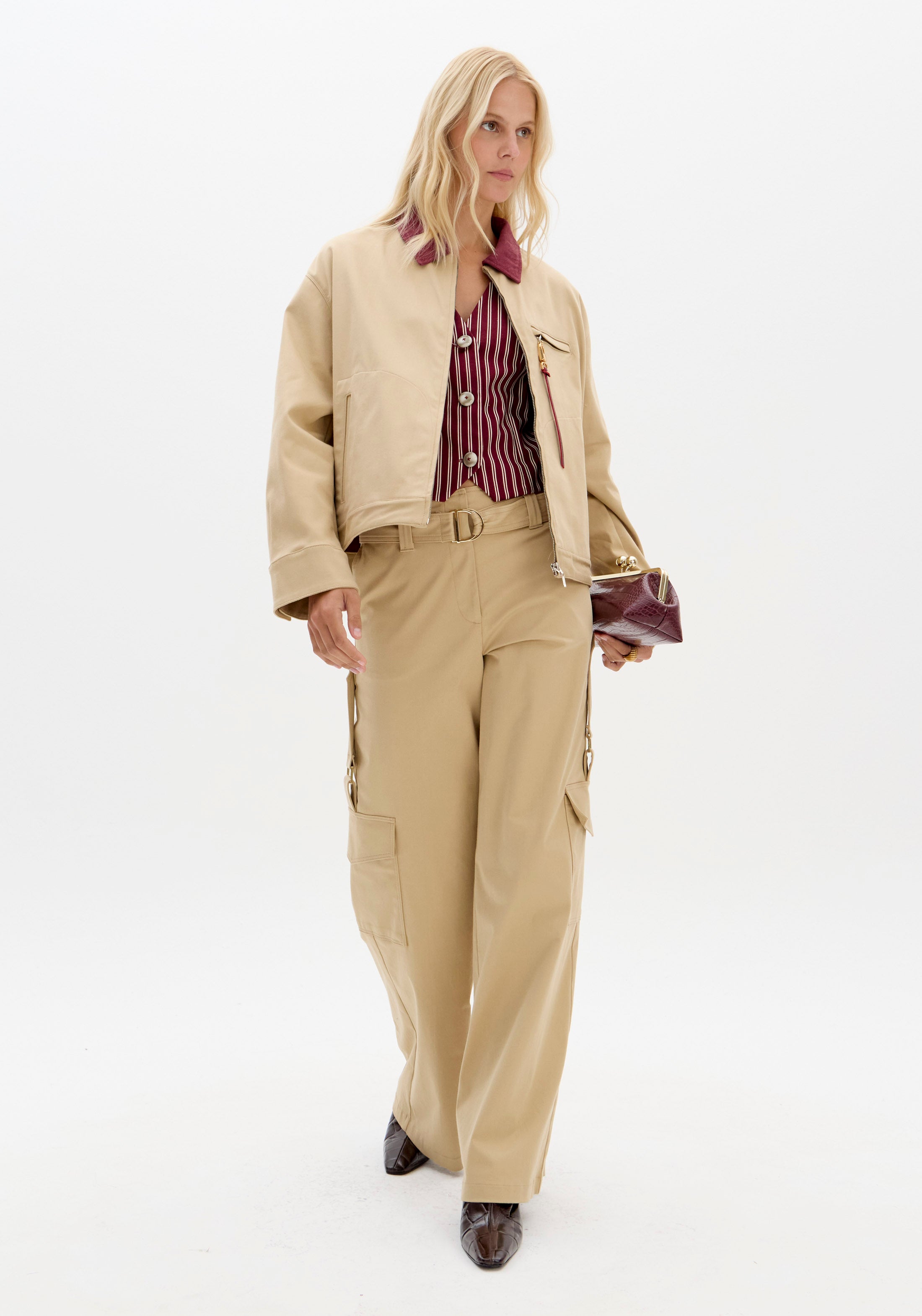 Calça Cargo Cintura Alta